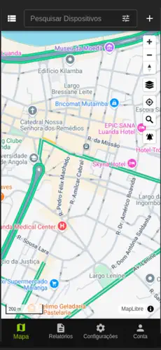 Aplicação móvel TRACKER GPS