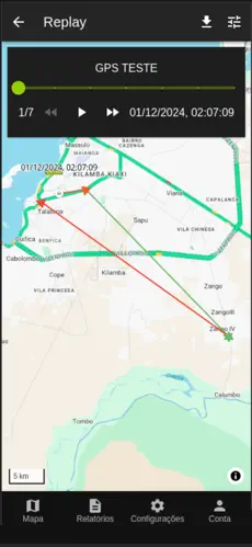 Aplicação móvel TRACKER GPS